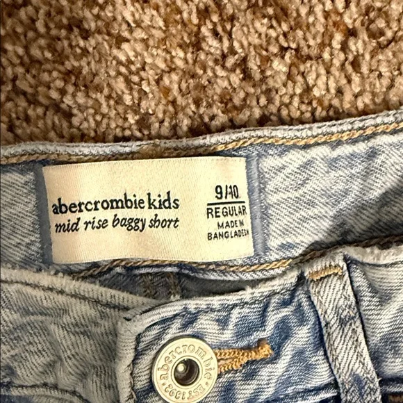 abercrombie kids Light Blue Denim Frayed Hem Shorts - Picture 3 of 3